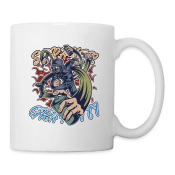 Graffiti Sprayer Streetart Artist Künstler - Tasse - Weiß - Rechts