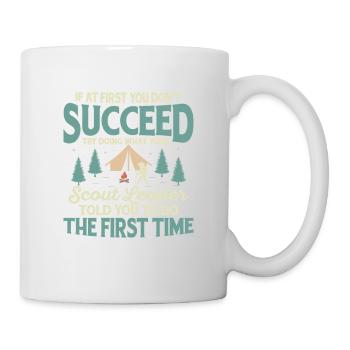 Scout Leader Wisdom: First Time Success Tee - Tasse - Weiß - Rechts