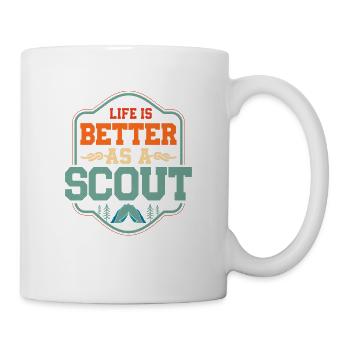 T-shirt Scout Life Perfection : Better Adventures - Mug blanc - blanc - Droite