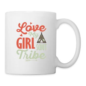 Girl Scout Tribe Pride : Unis dans le T-shirt scout - Mug blanc - blanc - Droite