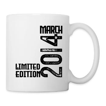 März 2014 Geburtstagsgeschenk. März 2014. März - Tasse - Weiß - Rechts
