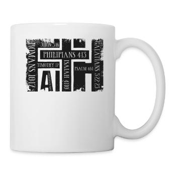 Foi Bible versets Grunge Christian cadeau - Mug blanc - blanc - Droite