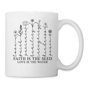 Flowers Christian Values Christian Blossoms Saying - Mug - white - Right