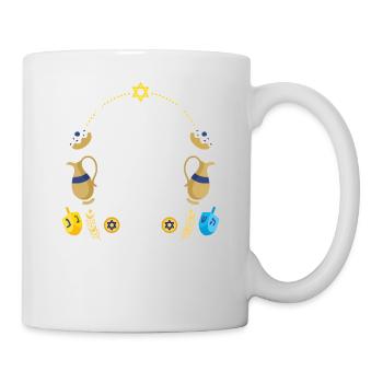 Hanoukka drôle disant cadeau - Mug blanc - blanc - Droite