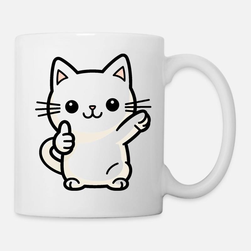 Cat - Dabbing Cat - Mug - white