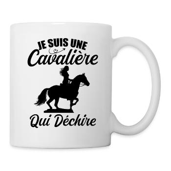 Je Suis Une Cavalière Qui Déchire Chevaux Cadeau - Mug blanc - blanc - Droite