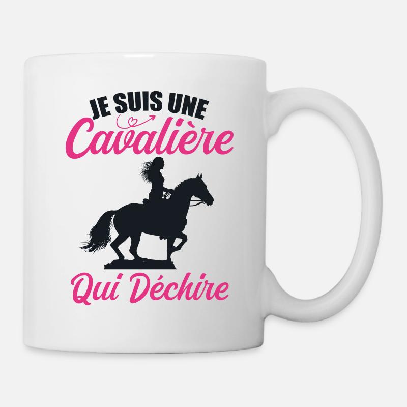 Je Suis Une Cavalière Qui Déchire Chevaux Cadeau - Mug blanc - blanc