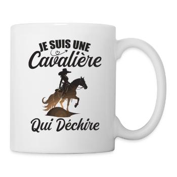 Je Suis Une Cavalière Qui Déchire Chevaux Cadeau - Mug blanc - blanc - Droite