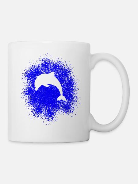 Delphin - Tasse - Weiß