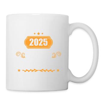 Jubiläums-Vintage-Geschenk Januar 2025 - 2025 - Tasse - Weiß - Rechts