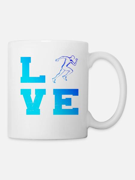 Jogging Jogging Fitness Hommes Course à pied - Mug blanc - blanc