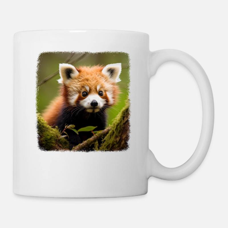 Rote Pandas realistic Roter Panda - Tasse - Weiß