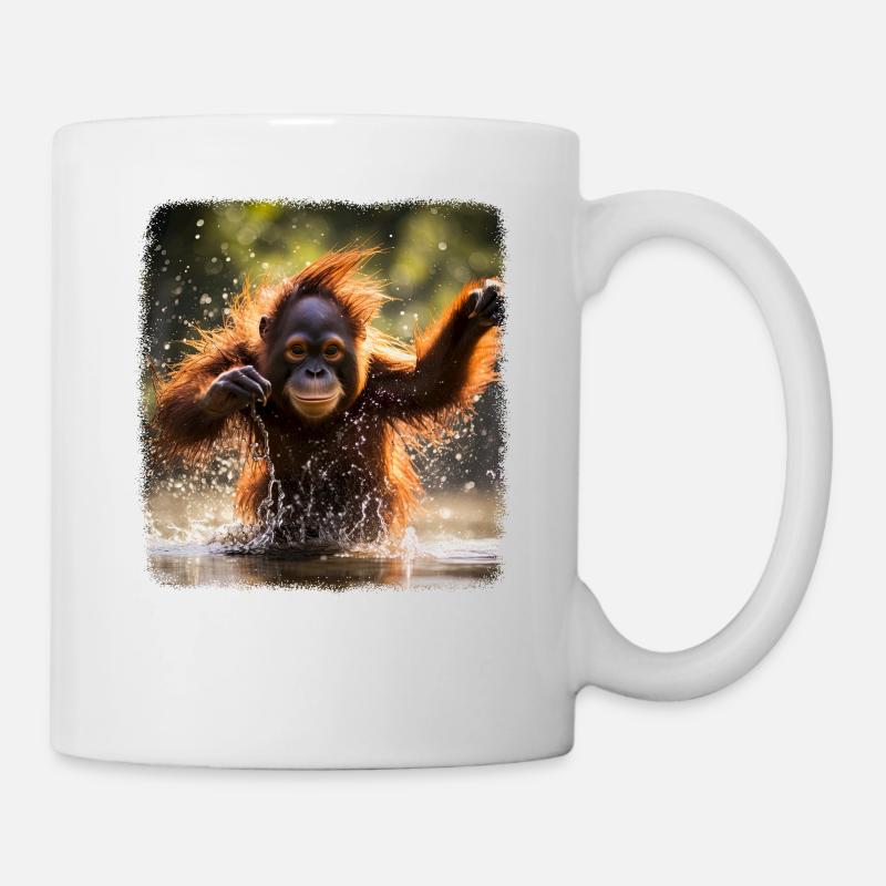 Orang Utans realistic Orang Utan - Tasse - Weiß