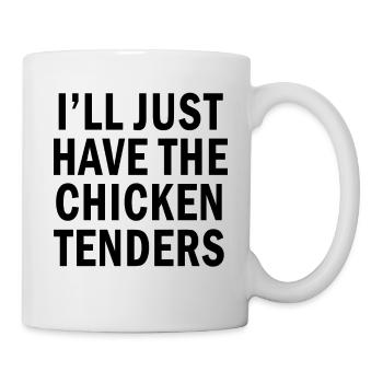 Citation drôle Je n’aurai que les filets de poulet - Mug blanc - blanc - Droite