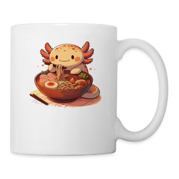 Mais d’abord, l’axolotl sucré mange des ramen - Mug blanc - blanc - Droite
