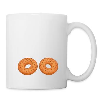 Bagel Geschenk Essen Bagel - Tasse - Weiß - Rechts