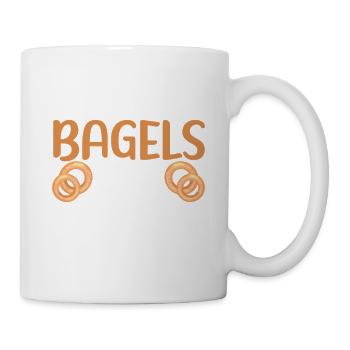 Bagel Geschenk Essen Bagel - Tasse - Weiß - Rechts