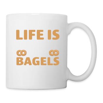 Bagel Geschenk Essen Bagel - Tasse - Weiß - Rechts