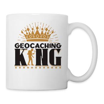 Roi du géocaching - Mug blanc - blanc - Droite