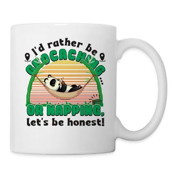 faire du géocaching... ou la sieste, soyons honnêtes ! - Mug blanc - blanc - Droite