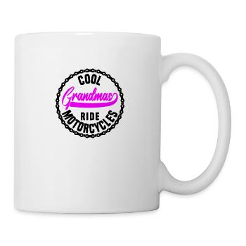 Cool grannies ride motorbike - Mug - white - Right