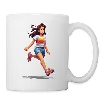 Retro Gamer Pixel Vintage Gaming Fun Design - Mug - white - Right