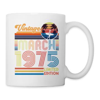 Birthday March 1975.Gift March 1975.March 1975 - Mug - white - Right