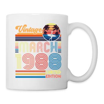 Anniversaire mars 1988.Cadeau Mars 1988.March 1988 - Mug blanc - blanc - Droite
