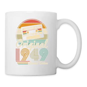 Chemise d’anniversaire rétro vintage 1949 - 75 ans - Mug blanc - blanc - Droite