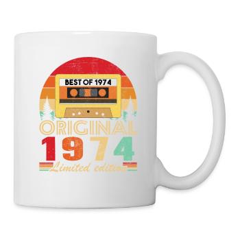 Original 1974 50th Anniversary Vintage Geschenk - Tasse - Weiß - Rechts