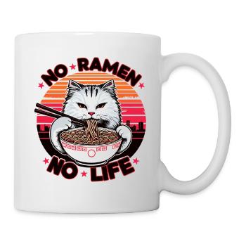 No Ramen No life cat, colorful - Mug - white - Right