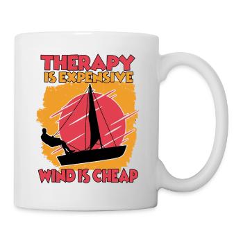 funny sailor hobby sailing boater motor boat - Mug - white - Right