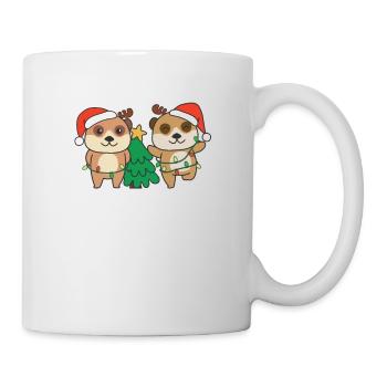 Suricate Noël Hiver Animaux Suricate - Mug blanc - blanc - Droite