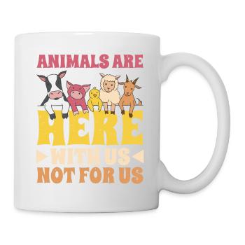 Animals Are Here With Us Not For Us 2 - Tasse - Weiß - Rechts