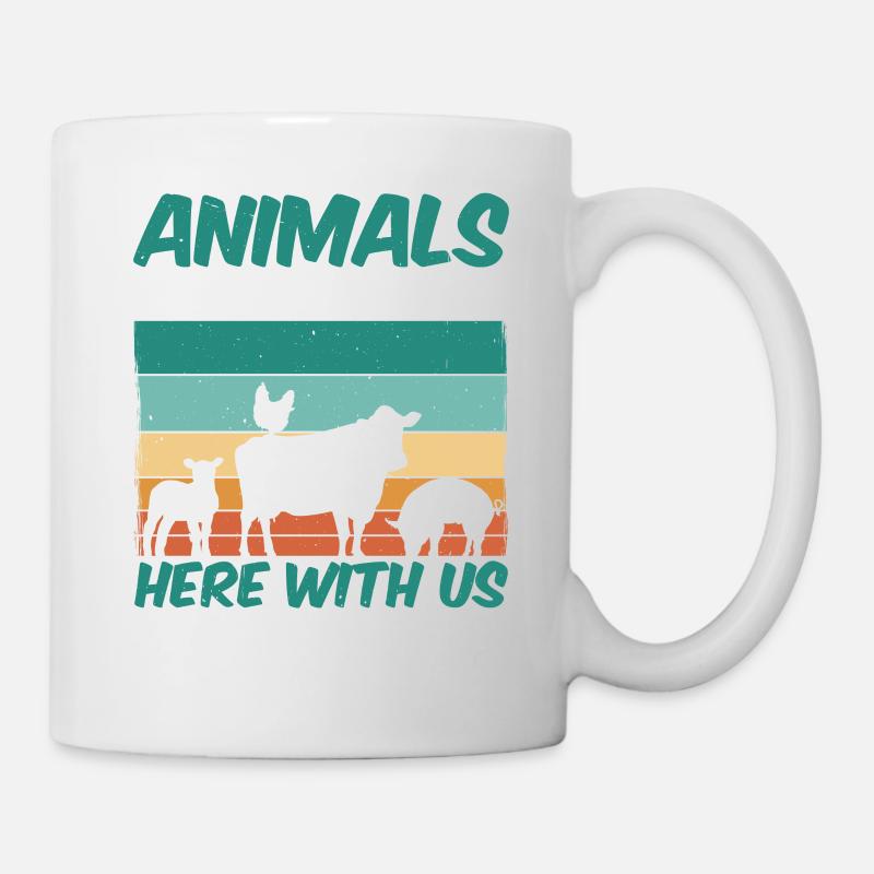 Animals Are Here With Us Not For Us - Tasse - Weiß