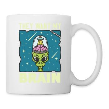 Alien, UFO, UAP, Space, Weltraum Flugobjekt - Tasse - Weiß - Rechts