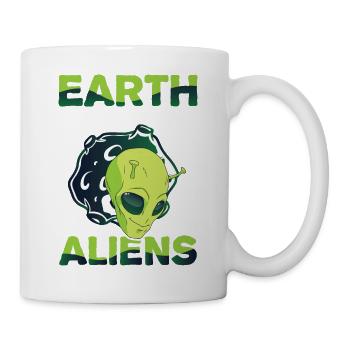 Alien, OVNI, UAP, Espace, Objet volant de l’espace - Mug blanc - blanc - Droite