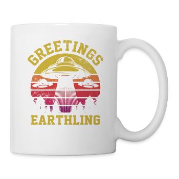 Alien, UFO, UAP, Space, Weltraum Flugobjekt - Tasse - Weiß - Rechts