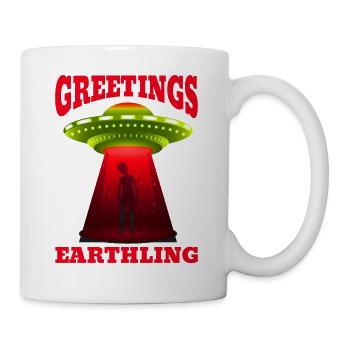 Alien, OVNI, UAP, Espace, Objet volant de l’espace - Mug blanc - blanc - Droite