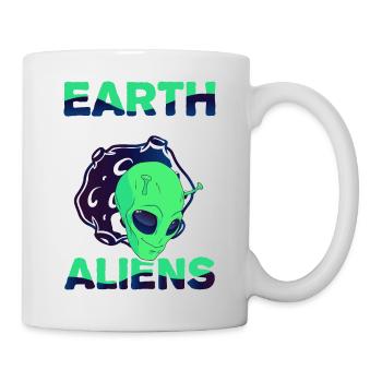 Alien, UFO, UAP, Space, Weltraum Flugobjekt - Tasse - Weiß - Rechts
