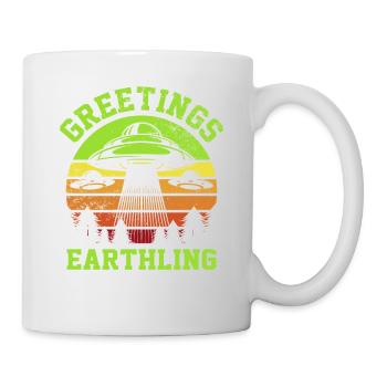 Alien, UFO, UAP, Space, Weltraum Flugobjekt - Tasse - Weiß - Rechts