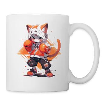 Funny Cat Boxing MMA Kawaii Martial Arts Animals - Mug - white - Right
