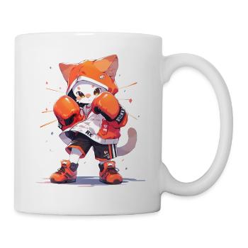 Funny Cat Boxing MMA Kawaii Martial Arts Animals - Mug - white - Right