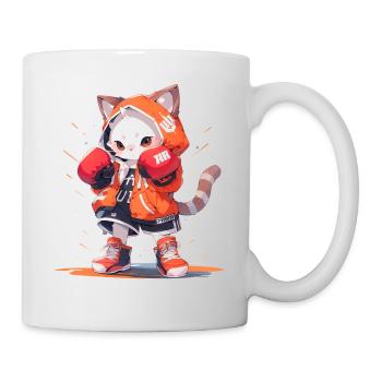 Funny Cat Boxing MMA Kawaii Martial Arts Animals - Mug - white - Right