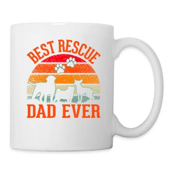 Chien de sauvetage Papa Chien des rues - Mug blanc - blanc - Droite