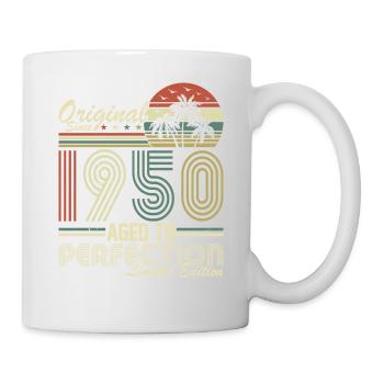 Joie d’anniversaire vintage des années 1950 - Mug blanc - blanc - Droite