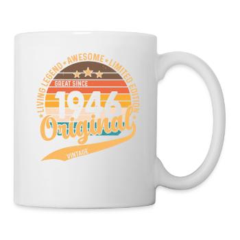 Vintage 1946 - Original 78th Birthday Retro Style - Mug - white - Right