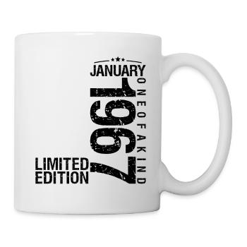 Geburtstag Januar 1967 Januar geboren im Januar - Tasse - Weiß - Rechts