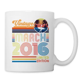 Anniversaire mars 2016.Cadeau Mars 2016.March 2016 - Mug blanc - blanc - Droite