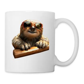 Sloth, Morning Grouch, Loafer, Cute Sloths - Mug - white - Right